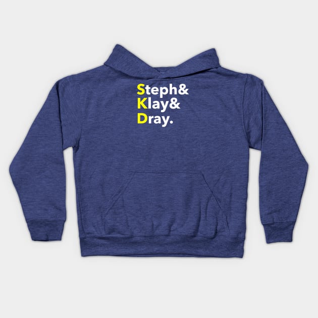 DUBS- Steph, Klay & Dray Kids Hoodie by RetroRaider